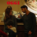 Fabrizio Corona e Belen Rodriguez a Disneyland con il figlio Carlos. Foto