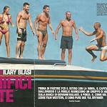 Ilary Blasi e Francesco Totti in barca a Ponza. Foto